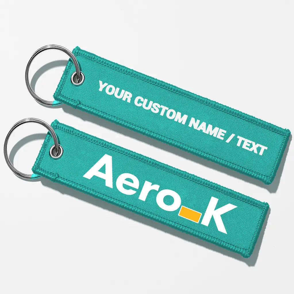 Aero K Tag Key Chains - Turquoise - Personalized