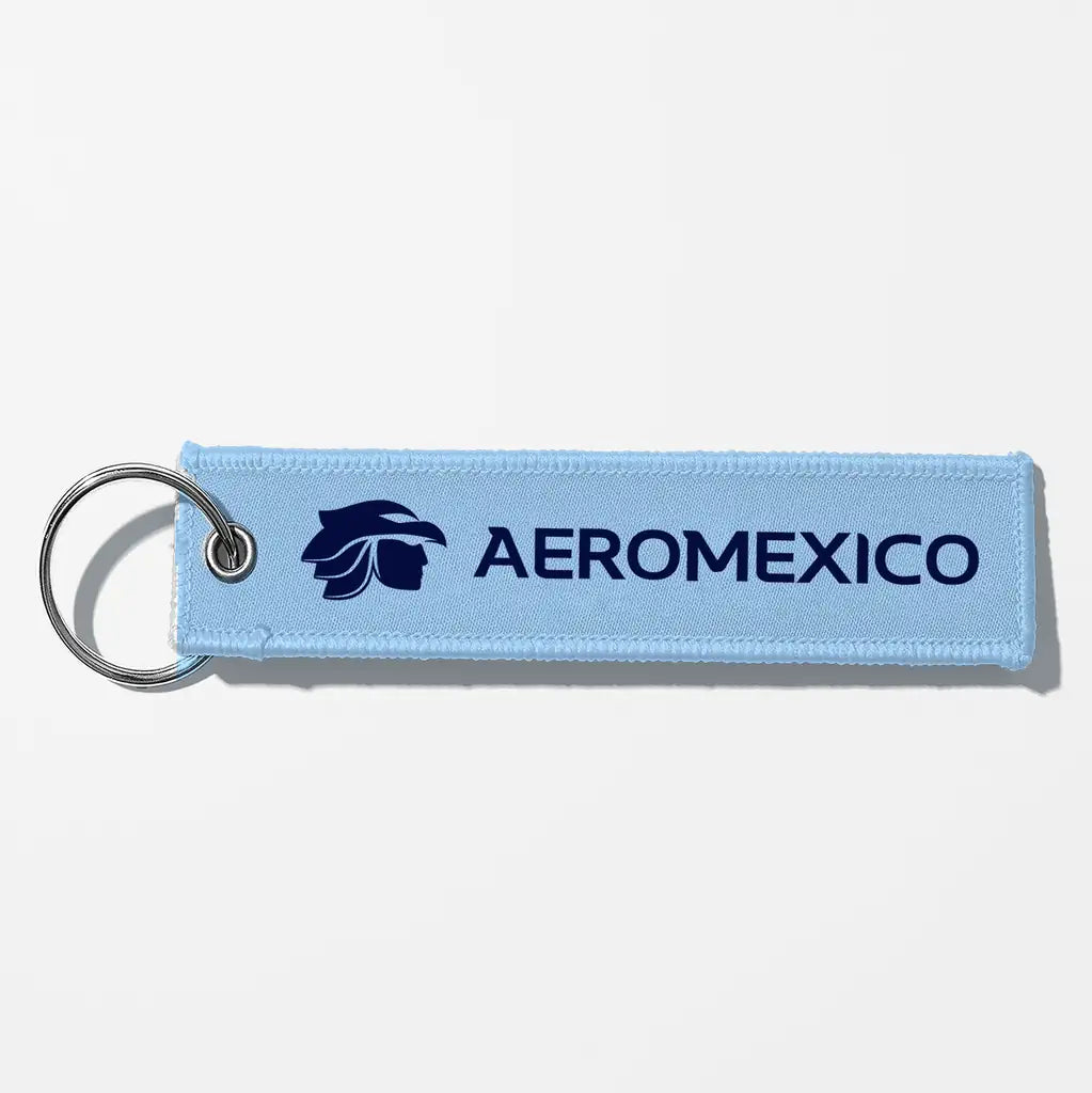 Aero Mexico Tag Key Chains - Light Blue