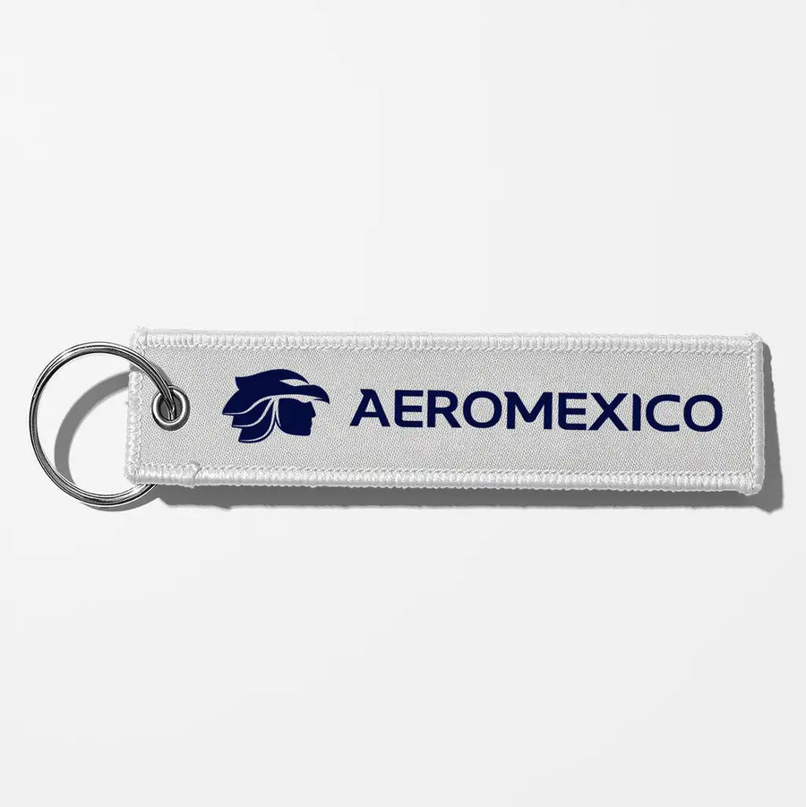 Aero Mexico Tag Key Chains - White