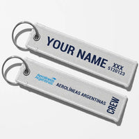Thumbnail for Aerolineas Argentina Tag Key Chains - White - Crew + Name