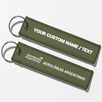 Thumbnail for Aerolineas Argentina Tag Key Chains - Green Army - Personalized
