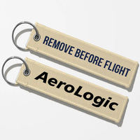 Thumbnail for Aerologic Airlines Tag Key Chains - Beige - Remove Before Flight