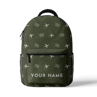 Thumbnail for Aeronca 7AC Champion - 3D Backpack - 3D Pattern + Name - Green Army
