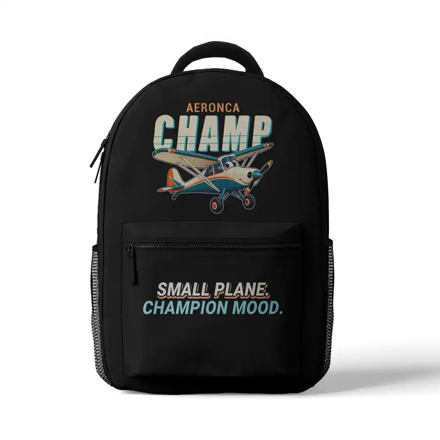 Aeronca 7AC Champion - 3D Backpack - Cartoon - Black