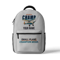 Thumbnail for Aeronca 7AC Champion - 3D Backpack - Cartoon + Name - White