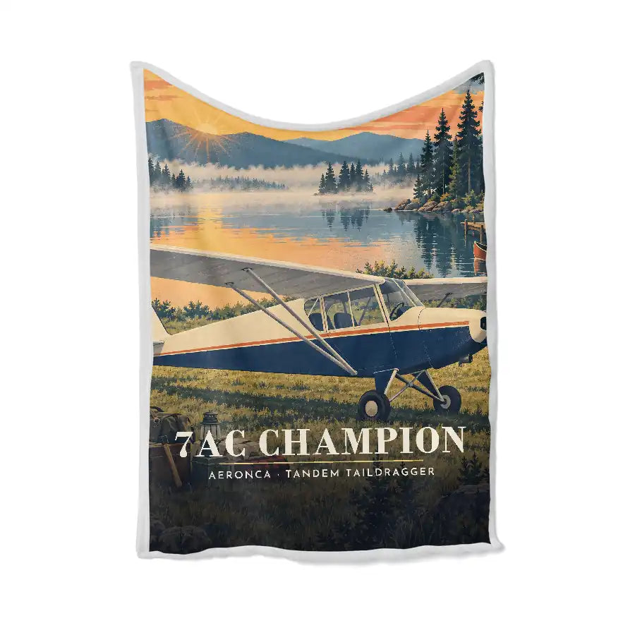 Aeronca 7AC Champion - 3D - Blanket - Full Print
