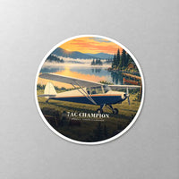 Thumbnail for Aeronca 7AC Champion - 3D - Circle Sticker - Close-up