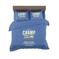 Thumbnail for Aeronca 7AC Champion - Cartoon + Name - Bedding Set - Blue