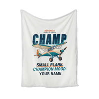 Thumbnail for Aeronca 7AC Champion - Cartoon + Name - Blanket - White