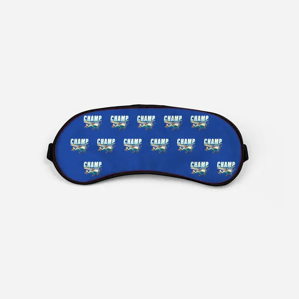 Aeronca 7AC Champion - Cartoon Pattern - Sleep Mask - Blue