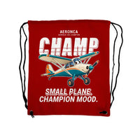 Thumbnail for Aeronca 7AC Champion - Drawstring Bag - Cartoon - Red