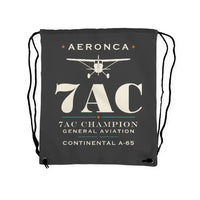 Thumbnail for Aeronca 7AC Champion - Drawstring Bag - Heritage - Gray