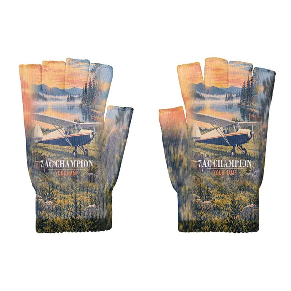 Aeronca 7AC Champion - Gloves - Cut - 3D + Name - Full Print