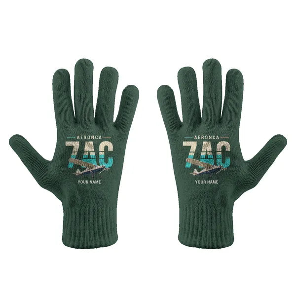 Aeronca 7AC Champion - Gloves - Full - Original + Name - Dark Green