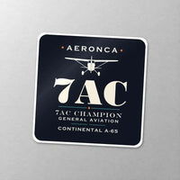 Thumbnail for Aeronca 7AC Champion - Heritage - Square Sticker - Close-up
