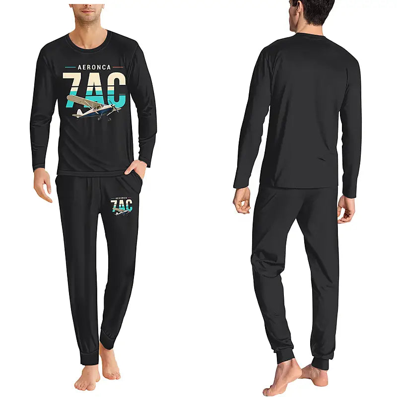 Aeronca 7AC Champion - Men Pajamas - Original Chest - Black