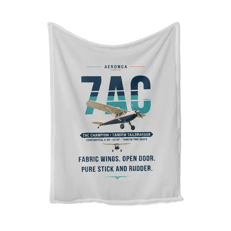 Aeronca 7AC Champion - Original - Blanket - Light Gray