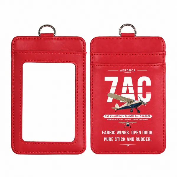 Aeronca 7AC Champion - Original - ID Card Holder - Red
