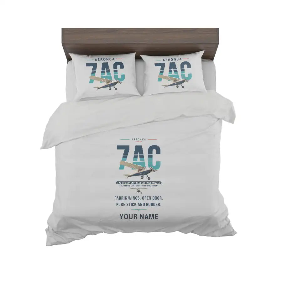 Aeronca 7AC Champion - Original + Name - Bedding Set - Light Gray