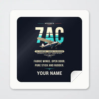 Thumbnail for Aeronca 7AC Champion - Original + Name - Square Sticker - Peel