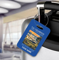 Thumbnail for Aeronca 7AC Champion - Poster + Name - Luggage Tag - Blue