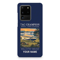 Thumbnail for Aeronca 7AC Champion - Poster + Name - Samsung Case - Navy Blue