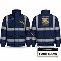 Thumbnail for Aeronca 7AC Champion Reflective Winter Jackets - Poster + Name - Navy Blue