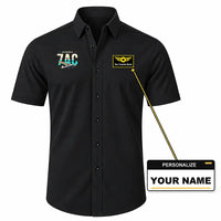 Thumbnail for Aeronca 7AC Champion - Short Sleeve Shirt - Original - Black + NAME