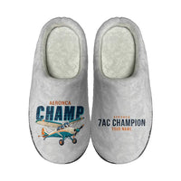 Thumbnail for Aeronca 7AC Champion - Slippers - Cotton - Cartoon + Name - Light Gray