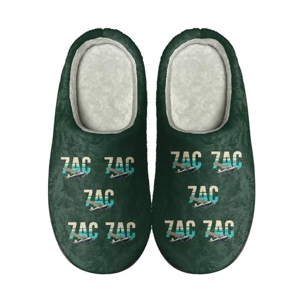 Aeronca 7AC Champion - Slippers - Cotton - Original Pattern - Dark Green