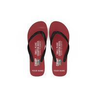 Thumbnail for Aeronca 7AC Champion - Slippers - Flip Flops - Cartoon + Name - Red