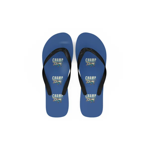 Aeronca 7AC Champion - Slippers - Flip Flops - Cartoon Pattern - Blue
