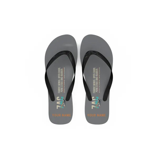 Aeronca 7AC Champion - Slippers - Flip Flops - Original + Name - Gray