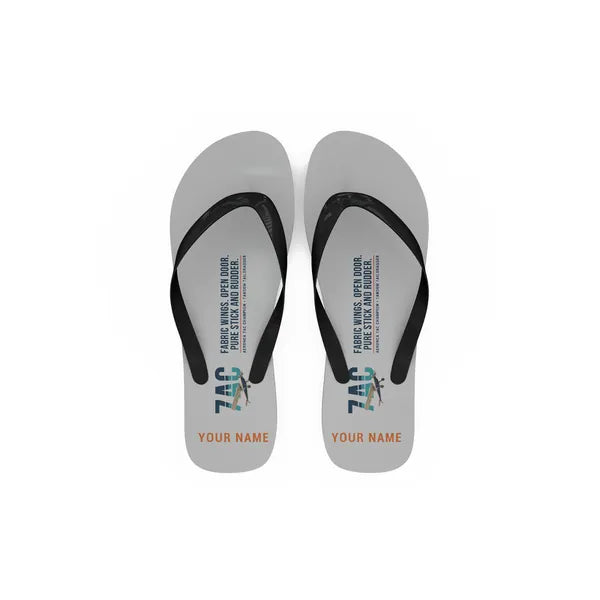 Aeronca 7AC Champion - Slippers - Flip Flops - Original + Name - Light Gray