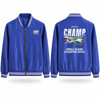 Thumbnail for Aeronca 7AC Champion Stylish Jackets - Baseball Collar - Cartoon - Royal Blue