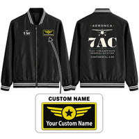 Thumbnail for Aeronca 7AC Champion Stylish Jackets - Baseball Collar - Heritage + Name - Black