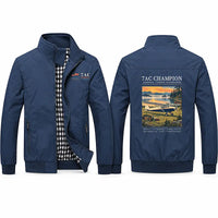 Thumbnail for Aeronca 7AC Champion Stylish Jackets - Stand Collar - Poster - Navy Blue