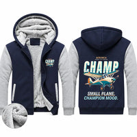 Thumbnail for Aeronca 7AC Champion Zipped Sweatshirts - Cartoon - Navy & Gray