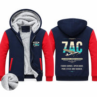 Thumbnail for Aeronca 7AC Champion Zipped Sweatshirts - Original - Navy & Red