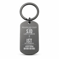 Thumbnail for Aeropuerto Internacional de Los Cabos SJD - Key Chain - Customizable Boarding Pass - Black