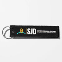 Thumbnail for Aeropuerto Internacional de Los Cabos (SJD) Aviator Key Chains - Black