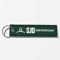 Thumbnail for Aeropuerto Internacional de Los Cabos (SJD) Aviator Key Chains - Dark Green