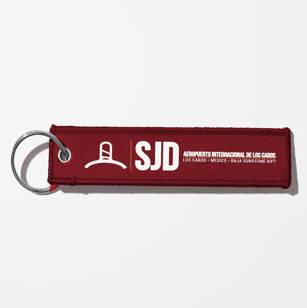 Aeropuerto Internacional de Los Cabos (SJD) Aviator Key Chains - Dark Red