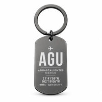 Thumbnail for Aguascalientes International Airport AGU - Key Chain - Original Design - Black