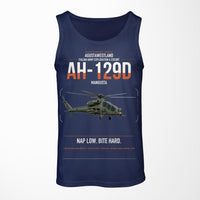 Thumbnail for AgustaWestland AH-129D Mangusta design on dark blue tank top