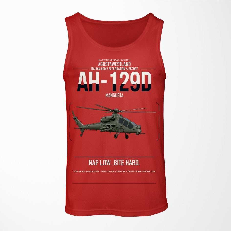 AgustaWestland AH-129D Mangusta design on red tank top