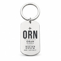 Thumbnail for Ahmed Ben Bella Airport ORN — Oran - Key Chain - Original Design - Silver