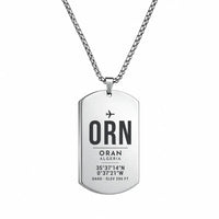 Thumbnail for Ahmed Ben Bella Airport ORN — Oran - Necklace - Original Design - Silver