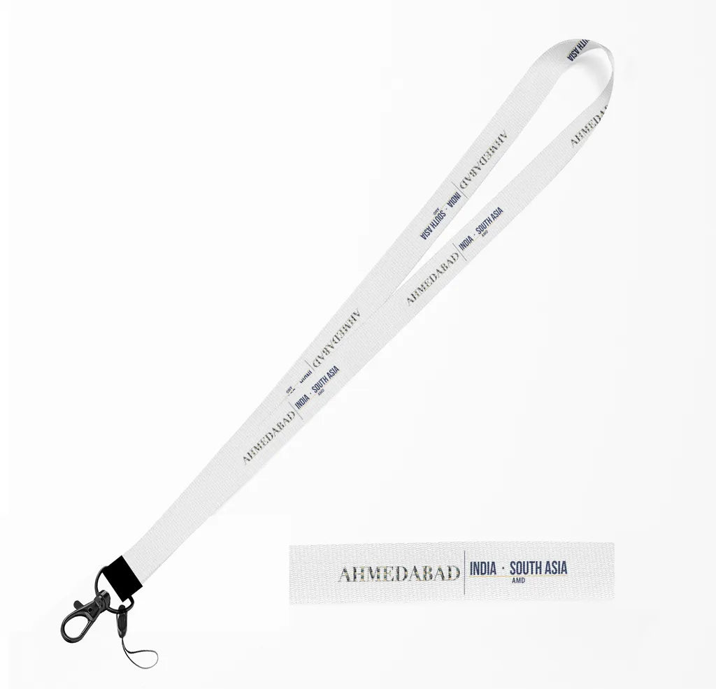 Ahmedabad City Series lanyard - white
