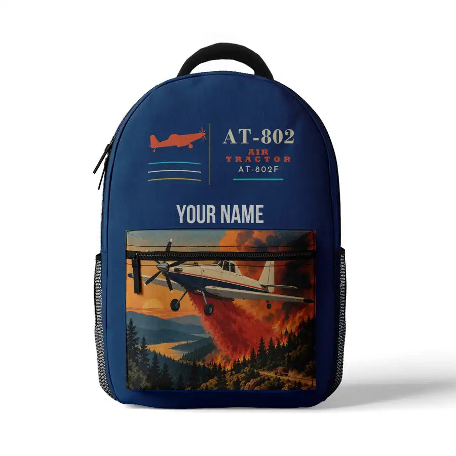 Air Tractor AT-802F - 3D Backpack - Blue + Name